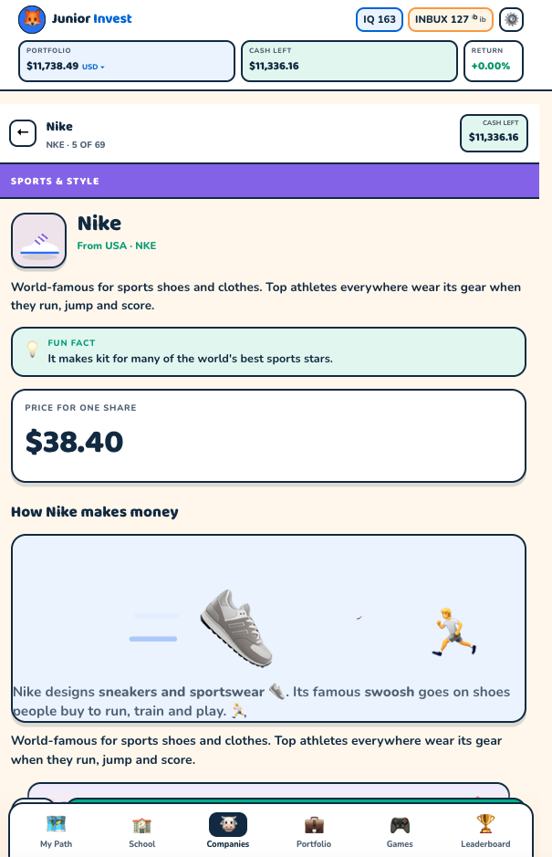 A company page explaining how the business makes money